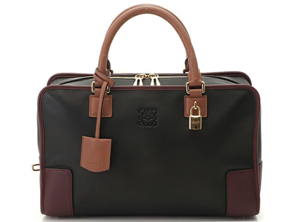 Loewe Amazona bag black Burgundy Red leather